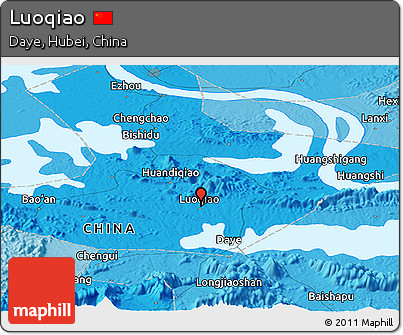 Political Panoramic Map of Luoqiao