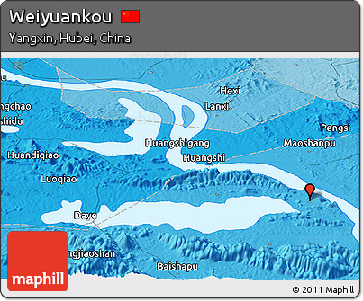 Political Panoramic Map of Weiyuankou