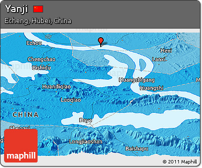 Political Panoramic Map of Yanji
