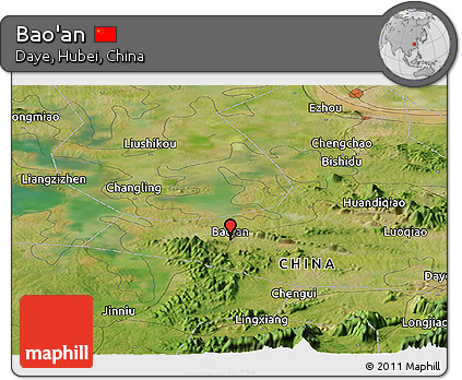Satellite Panoramic Map of Bao'an
