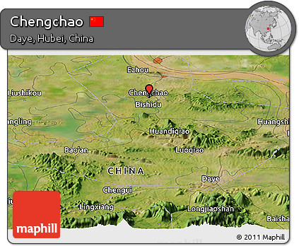 Satellite Panoramic Map of Chengchao