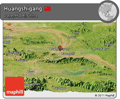 Satellite Panoramic Map of Huangshigang