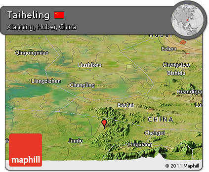 Satellite Panoramic Map of Taiheling