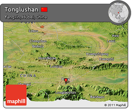Satellite Panoramic Map of Tonglushan