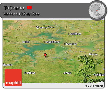 Satellite Panoramic Map of Tujianao