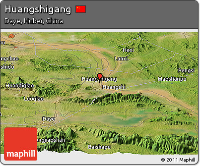 Satellite Panoramic Map of Huangshigang
