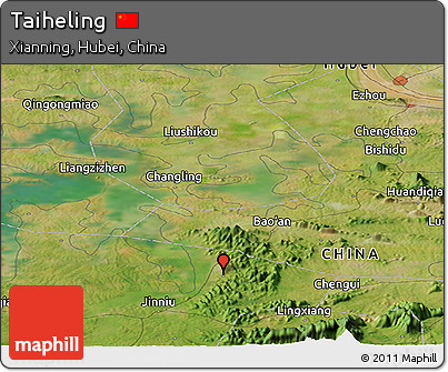 Satellite Panoramic Map of Taiheling