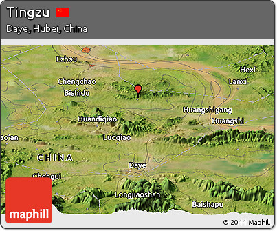 Satellite Panoramic Map of Tingzu