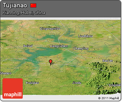Satellite Panoramic Map of Tujianao