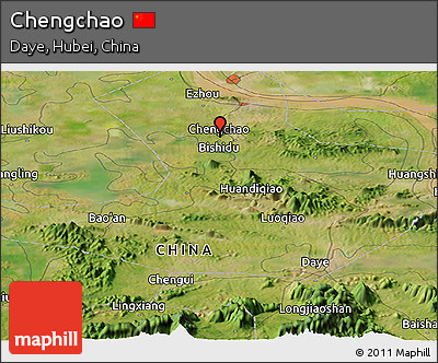 Satellite Panoramic Map of Chengchao