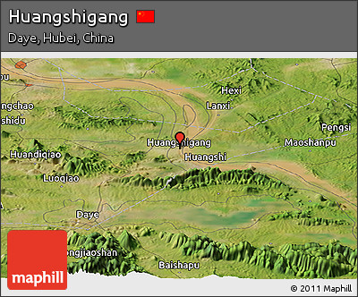 Satellite Panoramic Map of Huangshigang
