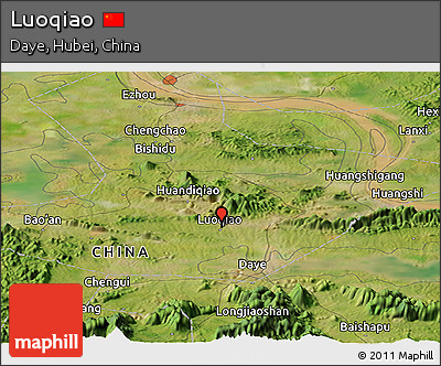 Satellite Panoramic Map of Luoqiao