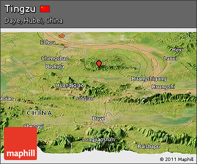 Satellite Panoramic Map of Tingzu