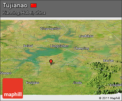 Satellite Panoramic Map of Tujianao