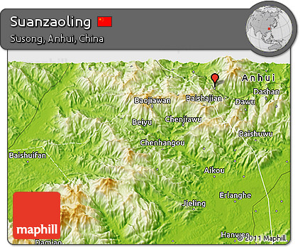 Physical 3D Map of Suanzaoling