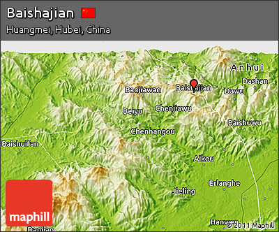 Physical 3D Map of Baishajian