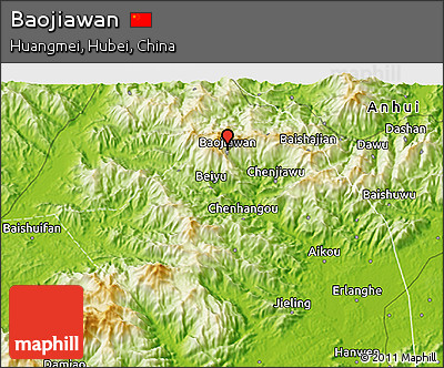 Physical 3D Map of Baojiawan