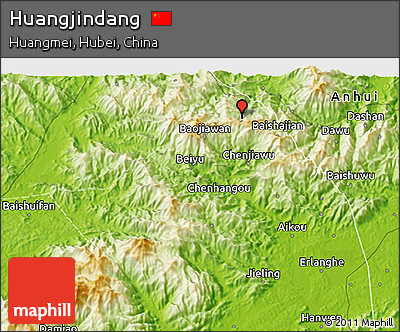 Physical 3D Map of Huangjindang