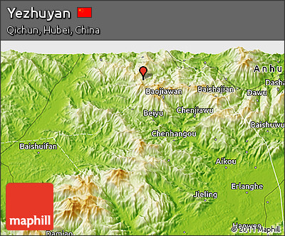 Physical 3D Map of Yezhuyan
