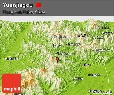 Physical 3D Map of Yuanjiagou