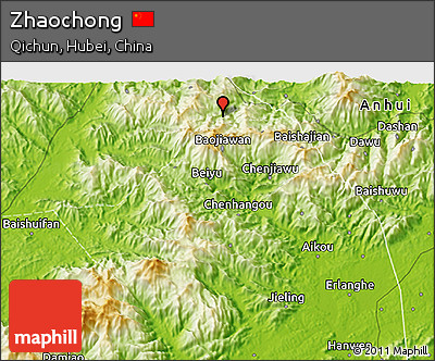 Physical 3D Map of Zhaochong