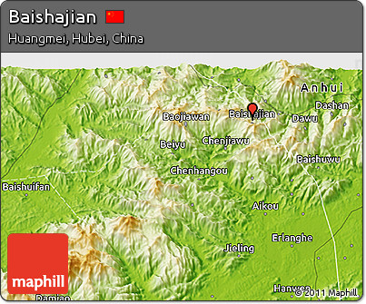 Physical 3D Map of Baishajian