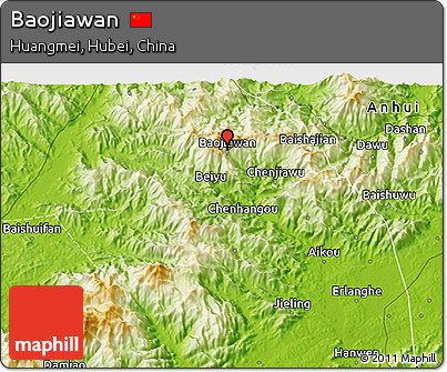 Physical 3D Map of Baojiawan