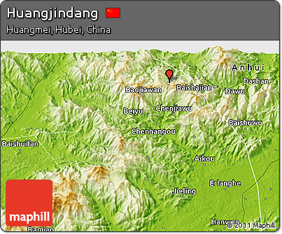 Physical 3D Map of Huangjindang