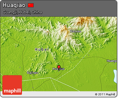 Physical 3D Map of Huaqiao