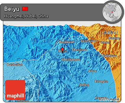 Political 3D Map of Beiyu