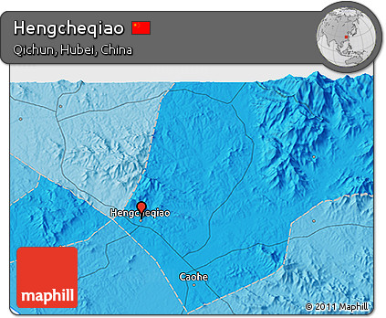 Political 3D Map of Hengcheqiao