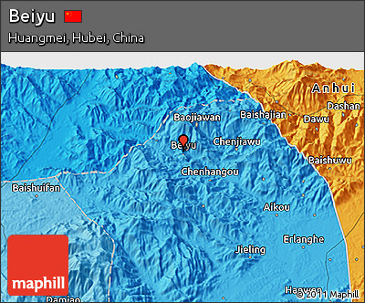 Political 3D Map of Beiyu