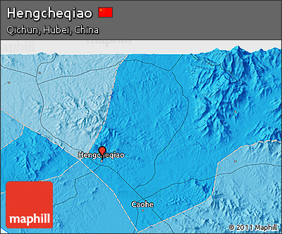 Political 3D Map of Hengcheqiao