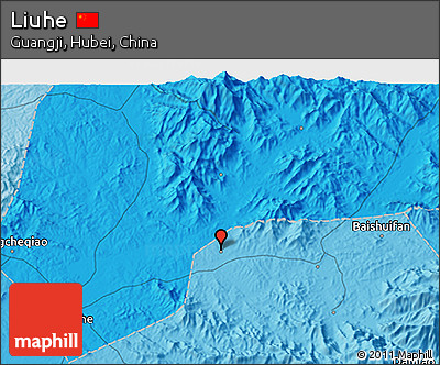 Political 3D Map of Liuhe