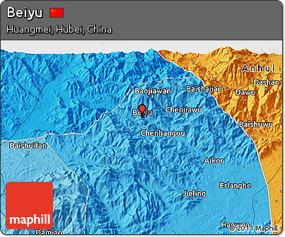 Political 3D Map of Beiyu