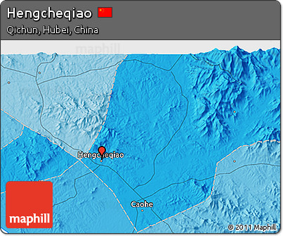 Political 3D Map of Hengcheqiao