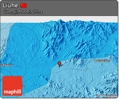Political 3D Map of Liuhe