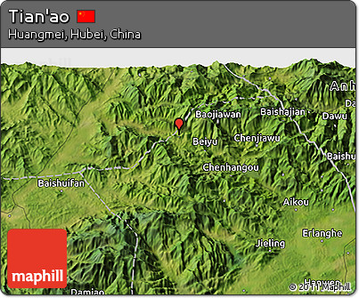 Satellite 3D Map of Tian'ao