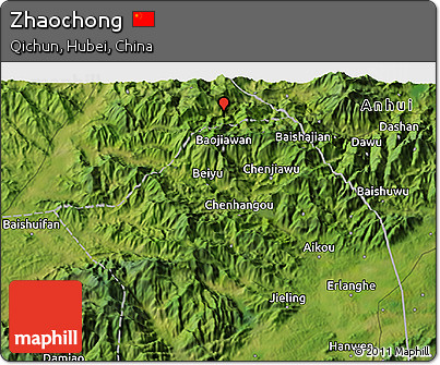 Satellite 3D Map of Zhaochong