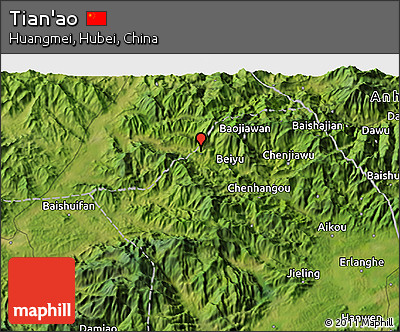 Satellite 3D Map of Tian'ao