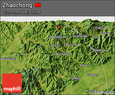 Satellite 3D Map of Zhaochong