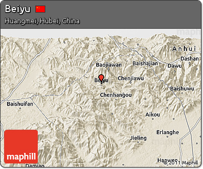 Shaded Relief 3D Map of Beiyu