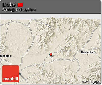 Shaded Relief 3D Map of Liuhe