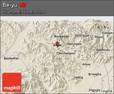 Shaded Relief 3D Map of Beiyu