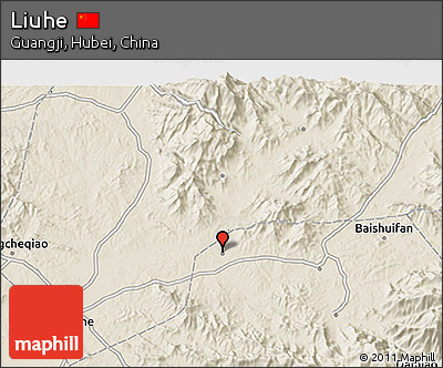 Shaded Relief 3D Map of Liuhe
