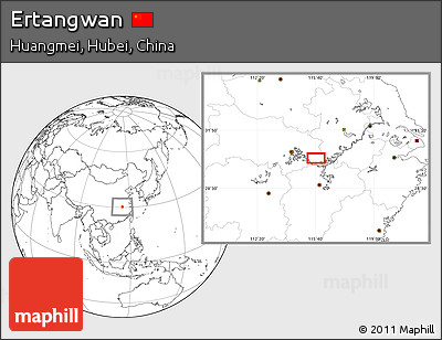Blank Location Map of Ertangwan