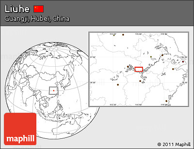 Blank Location Map of Liuhe