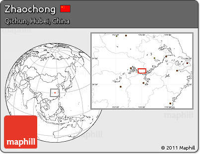 Blank Location Map of Zhaochong