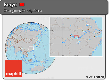 Gray Location Map of Beiyu