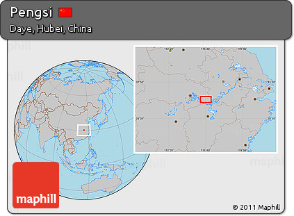 Gray Location Map of Pengsi